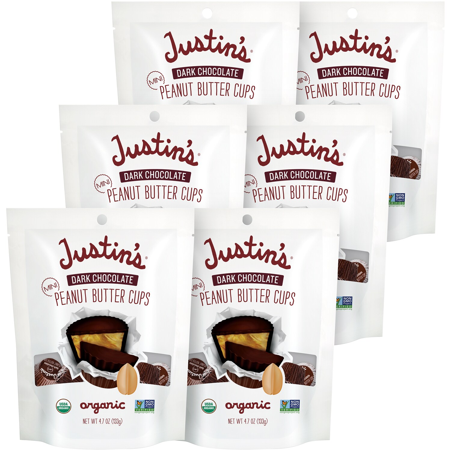 Justin's Mini Peanut Butter Cups, Dark Chocolate